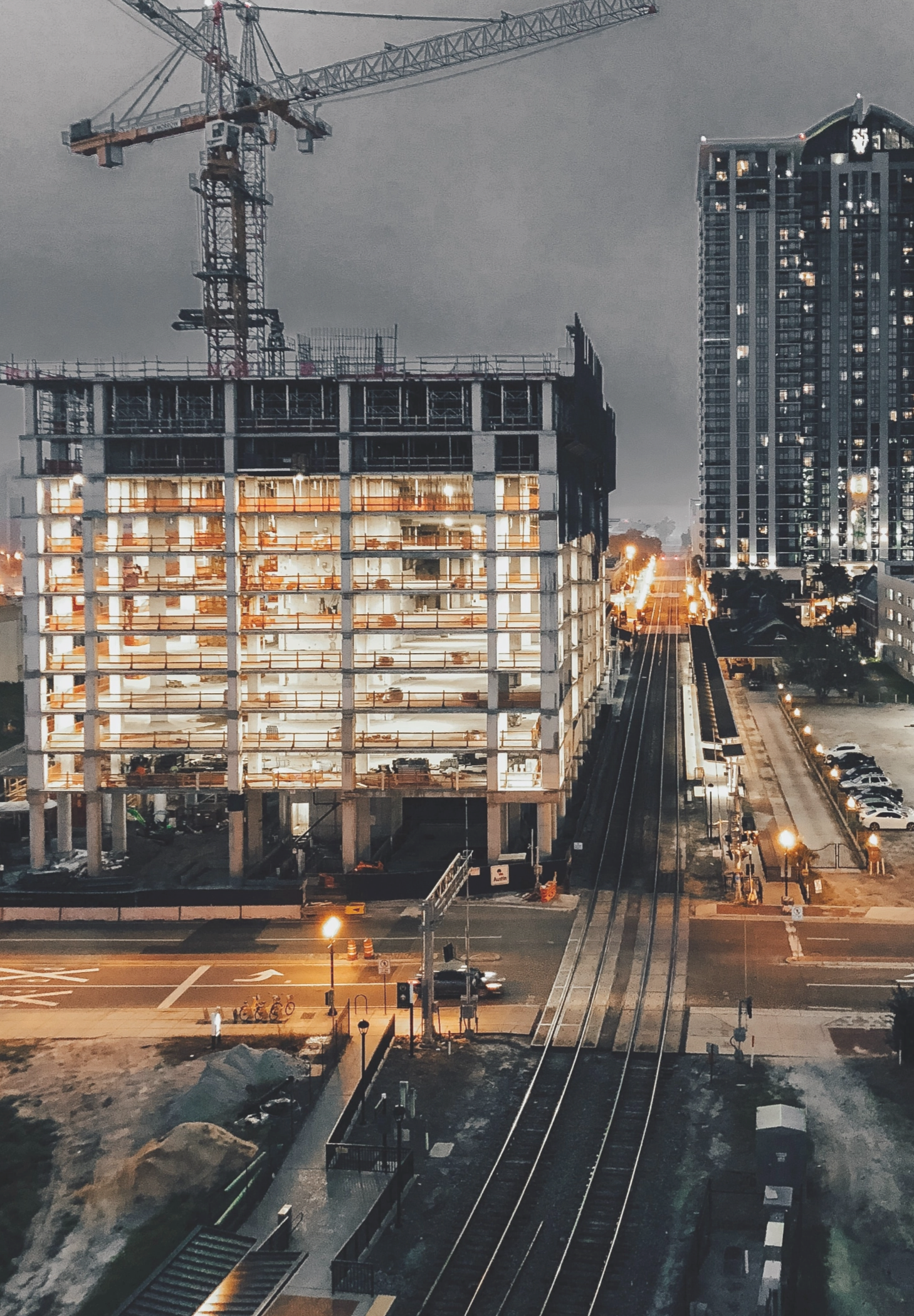 Photographie d'un chantier de construction d'un immeuble financé sur la plateforme d'investissement Monego